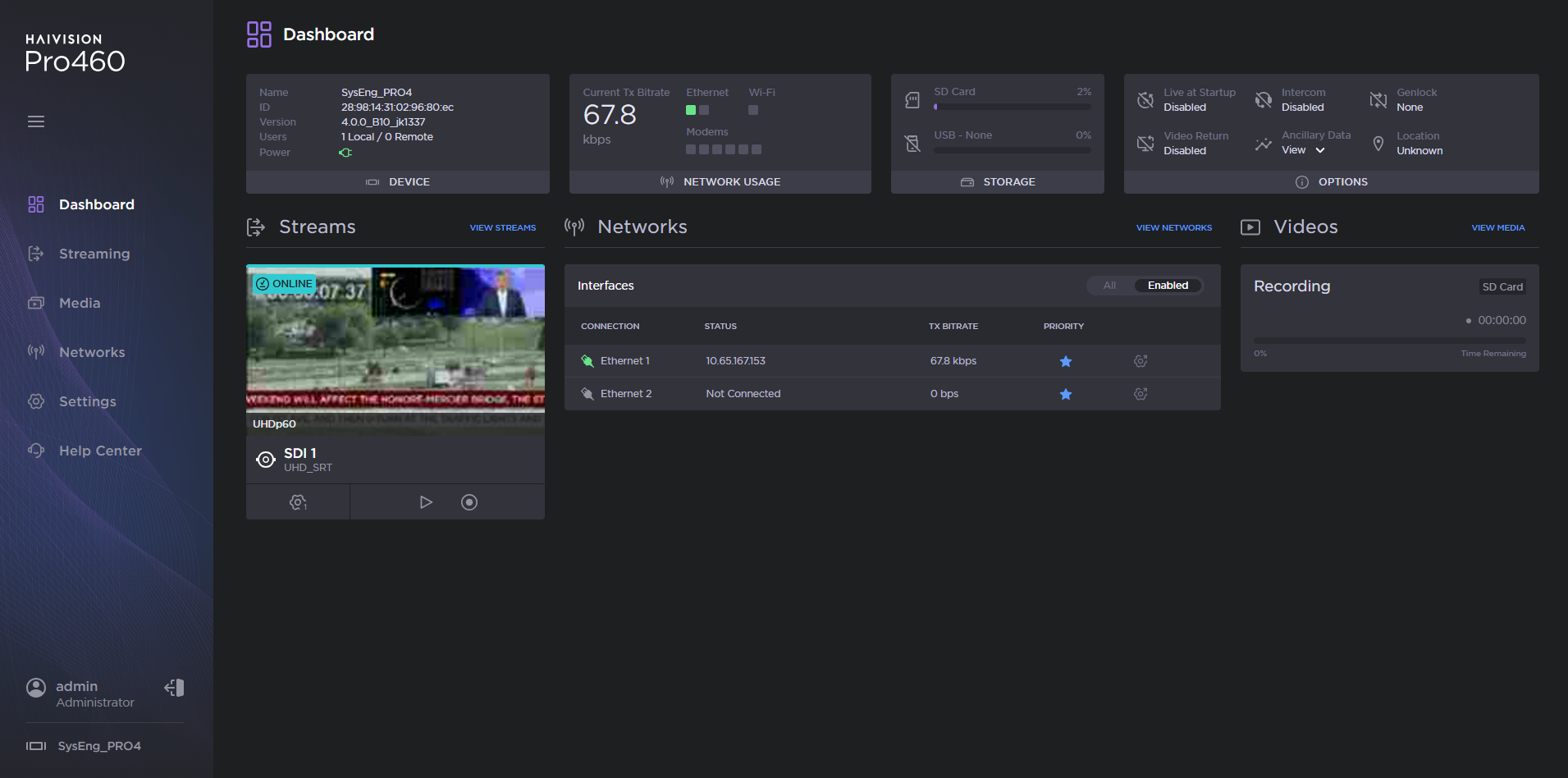 Web interface