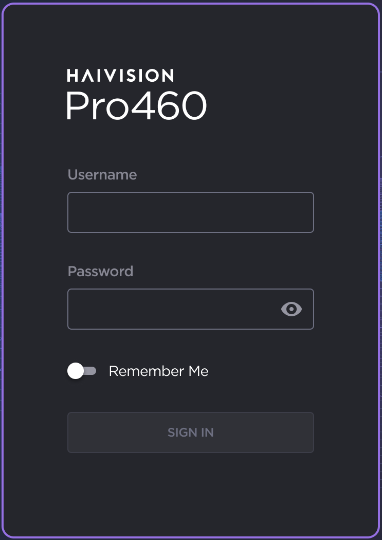 Sign In Screen