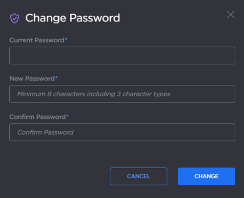 Password Change Fields