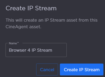Create IP Stream Dialog
