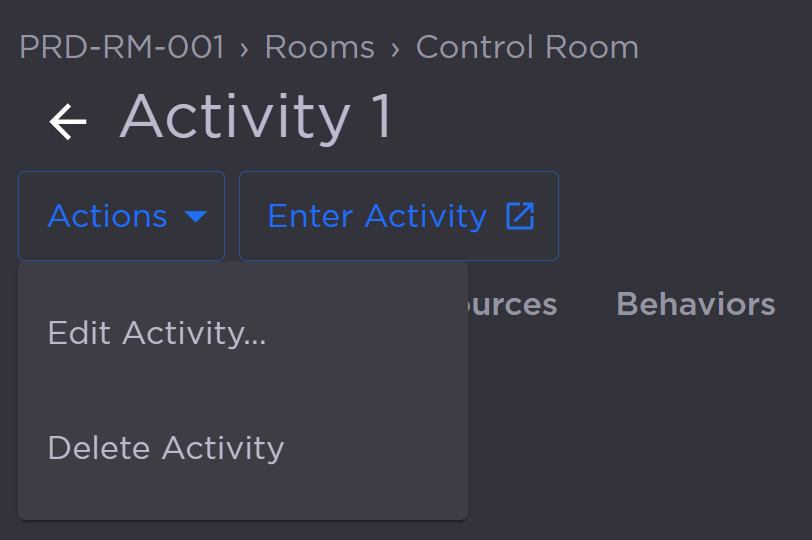 Activity Actions