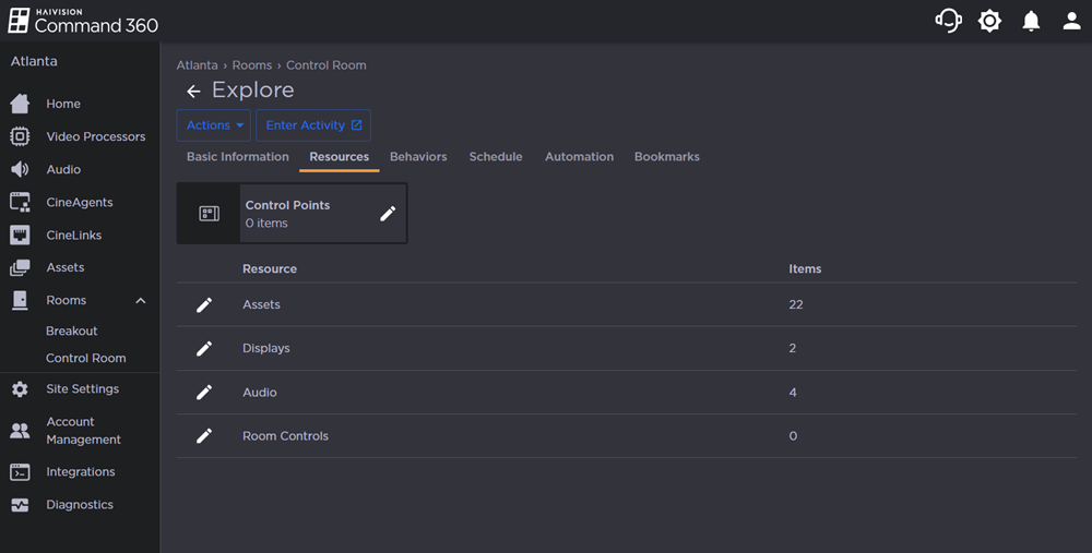 Activity Resources Tab