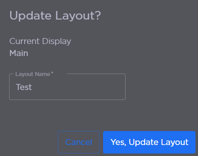 Update Layout Window