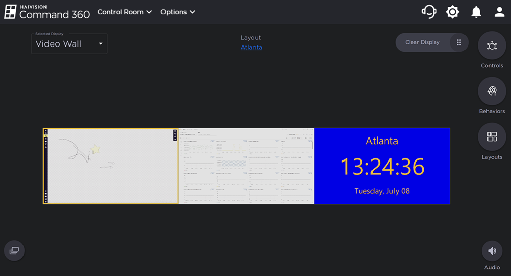 Display with Live View Applied