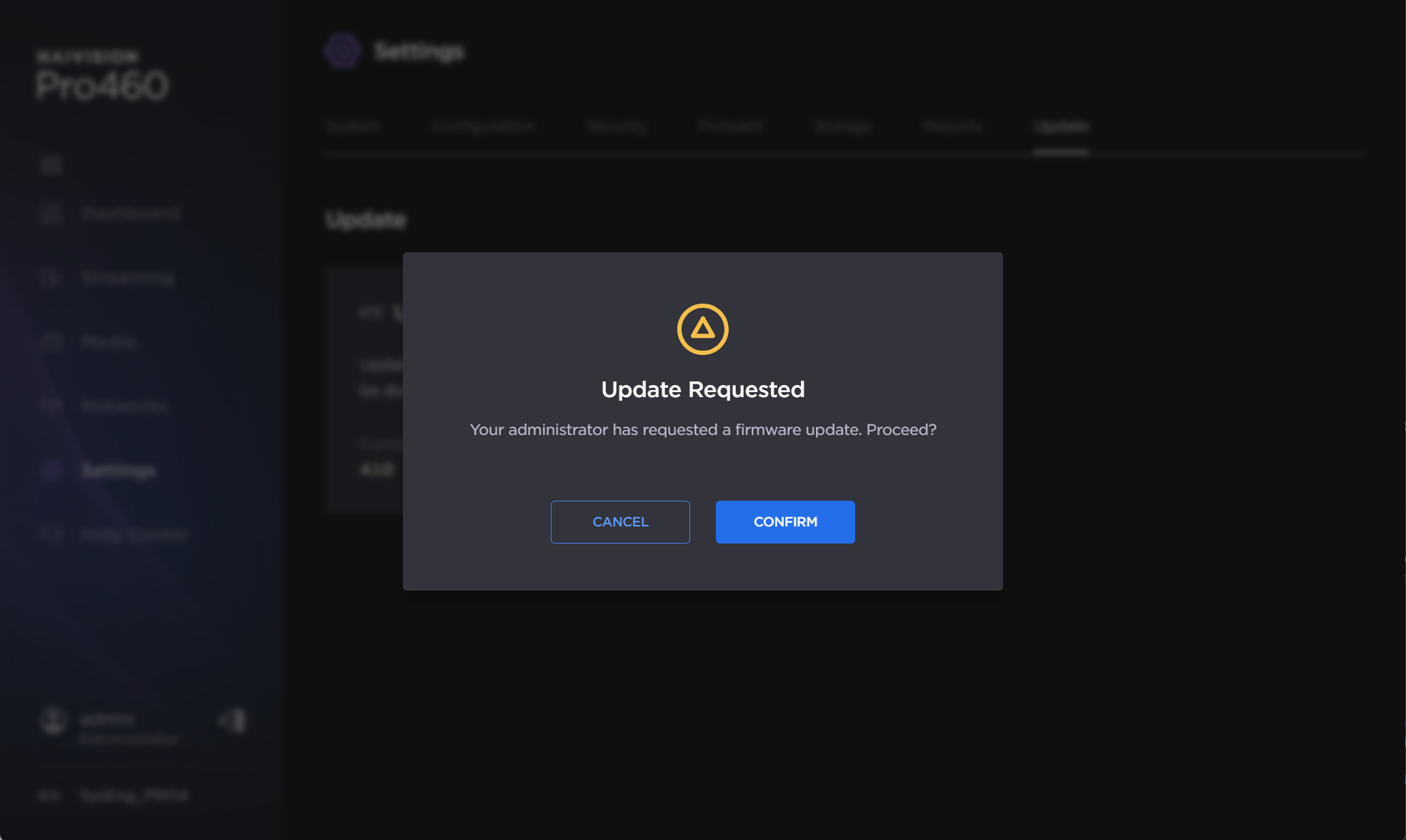 Transmitter UI Confirmation