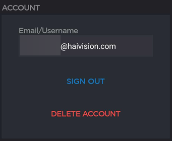 User Account Section