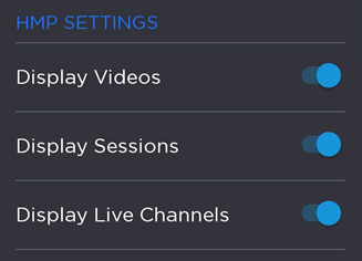 HMP Settings Toggles