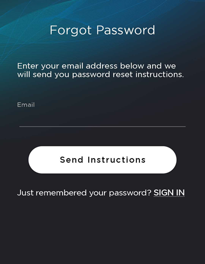 Forgot Password Screen