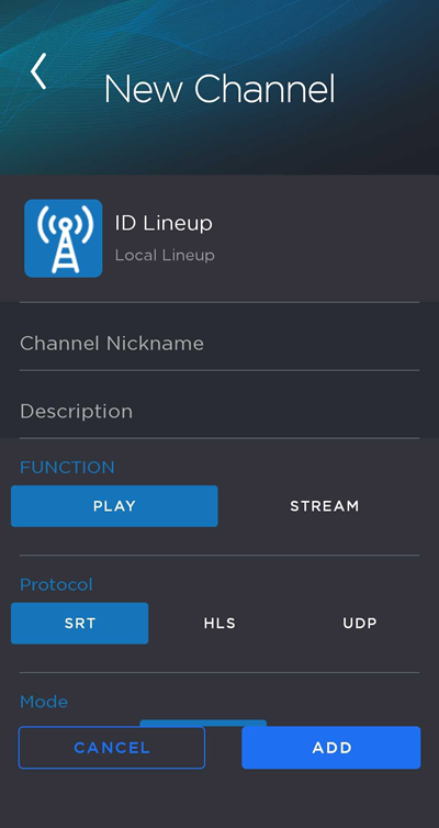 New Channel Fields