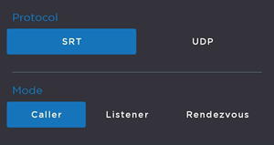 Protocol and SRT Mode selection