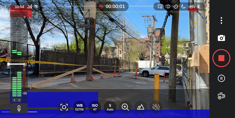 Recording in Progress with Graphic Overlay