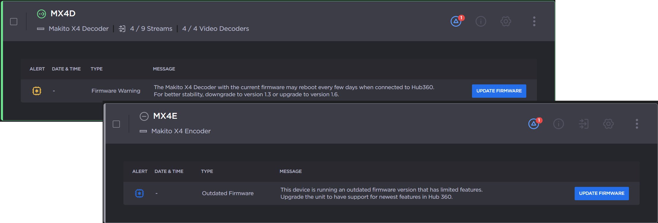 Firmware Messages