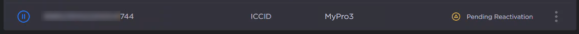 SIM Pending Status