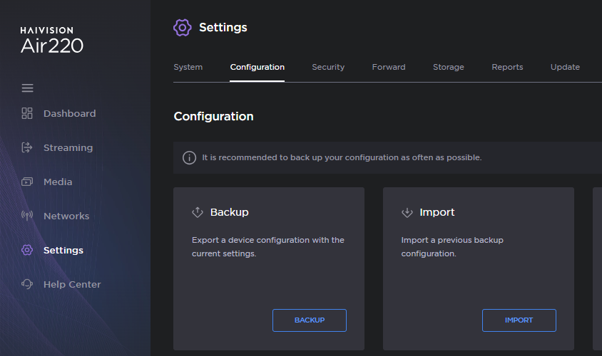 Transmitters Backup