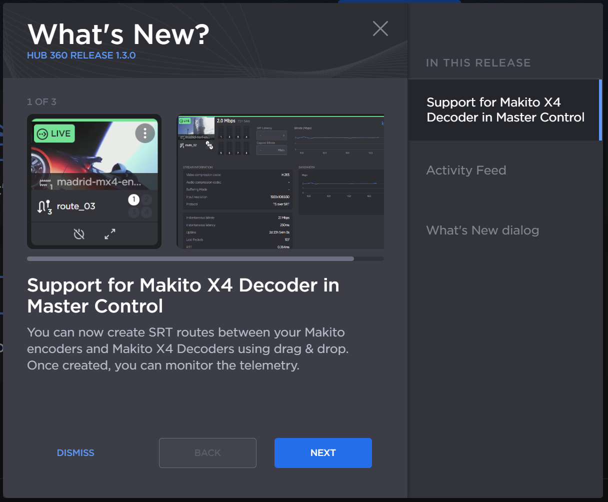 What's New dialog