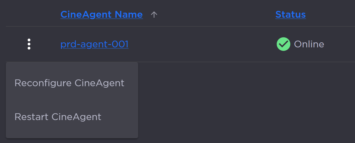 Online CineAgent Options
