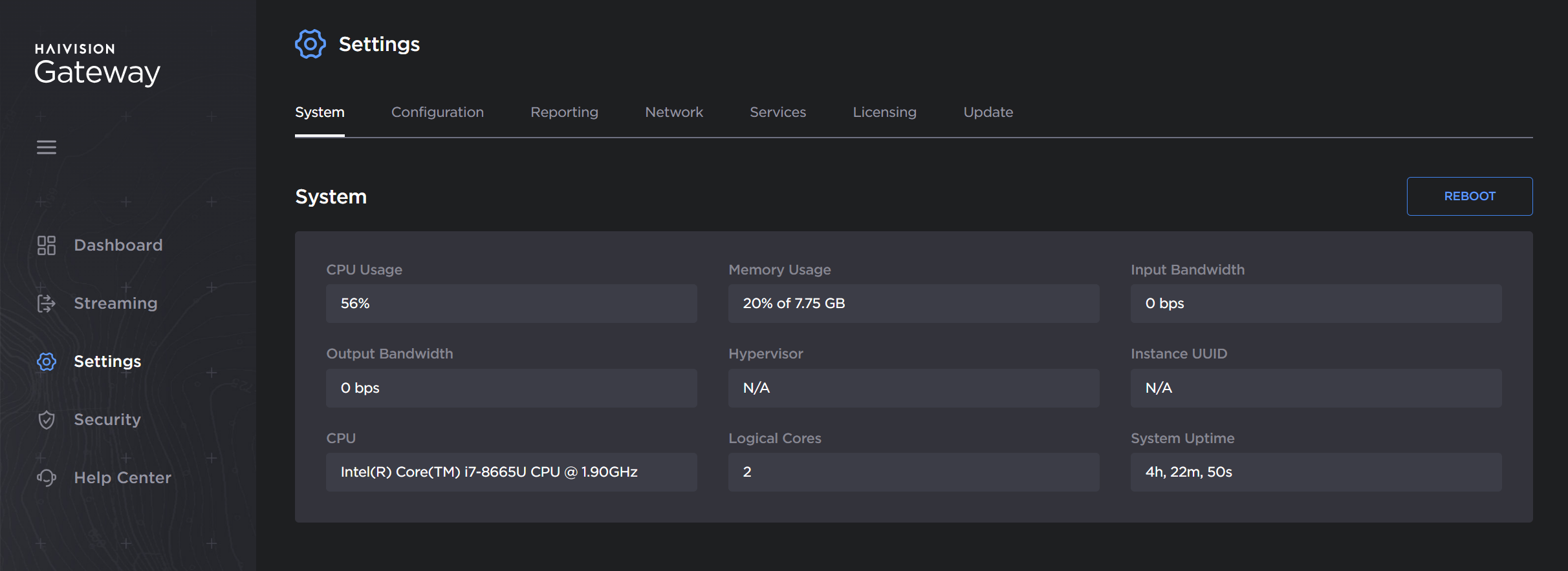 Settings Screen