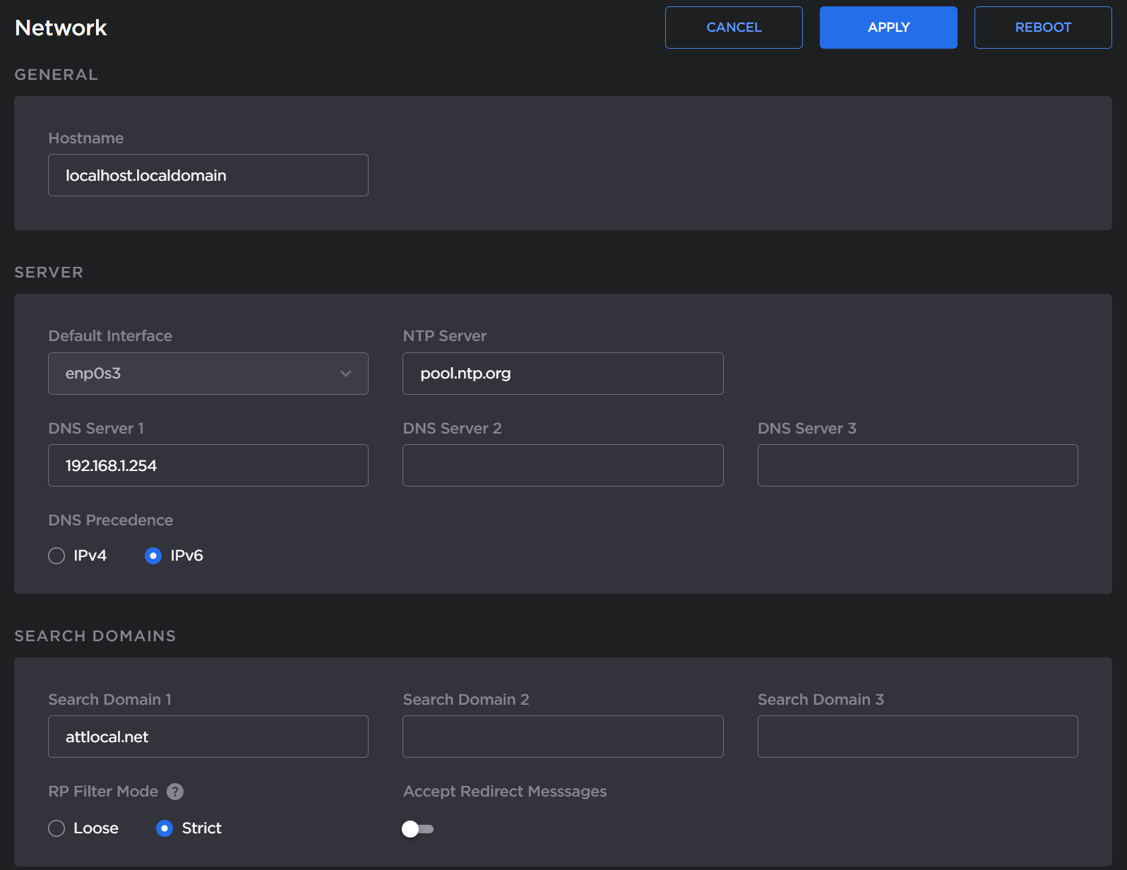Network Settings