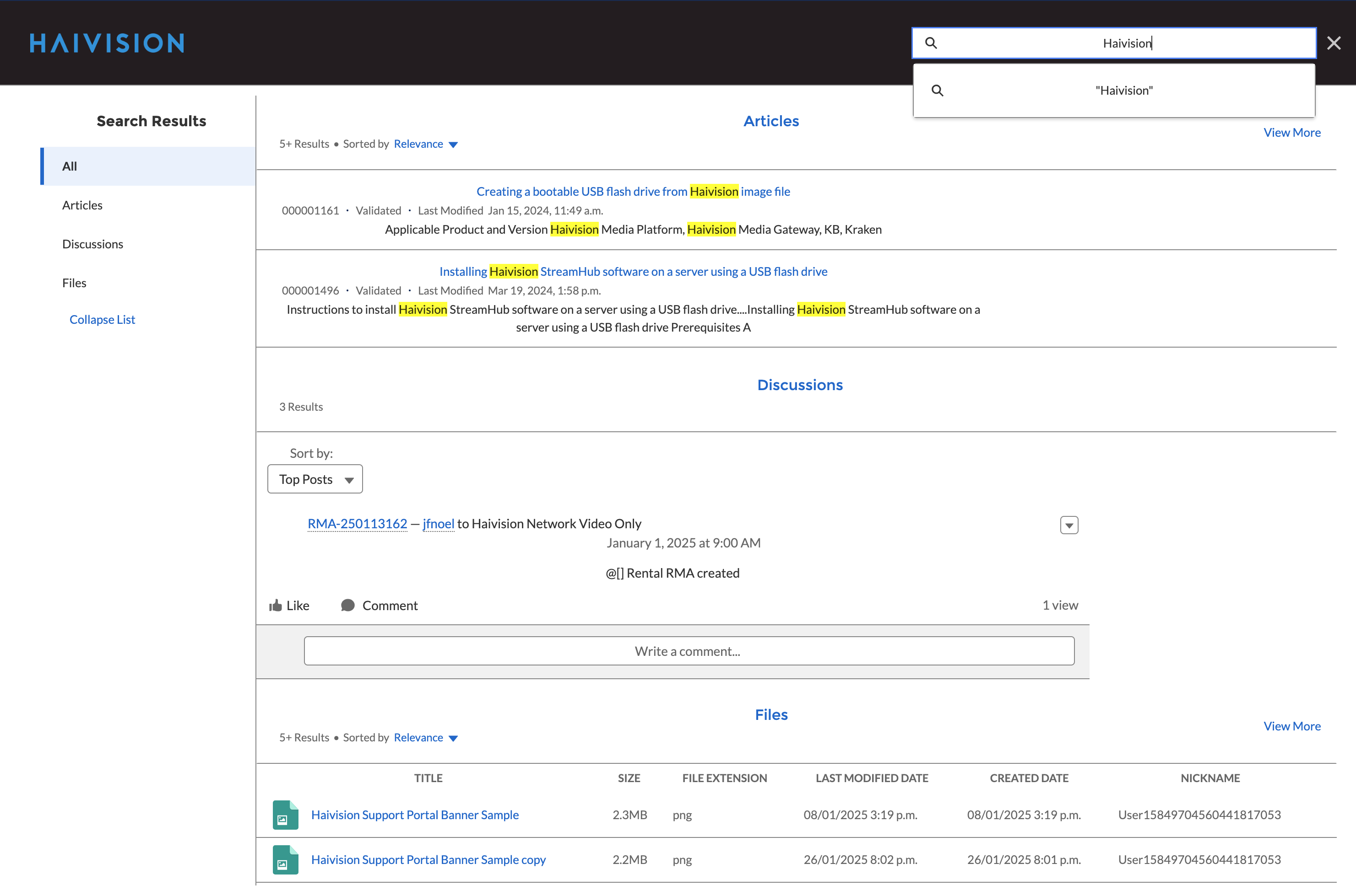 Suport Portal Search Results Example.png