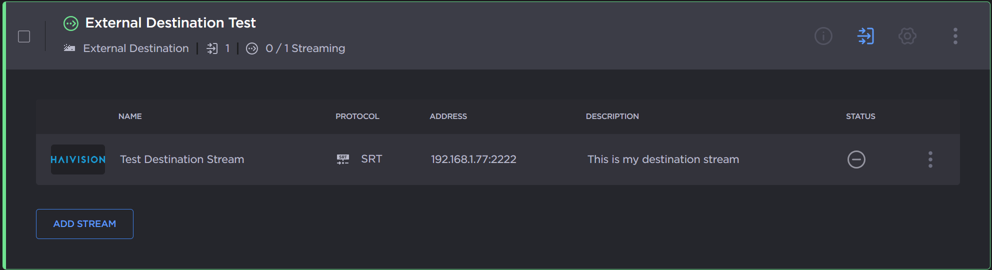 New Destination Stream