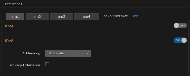 IPv6 Settings