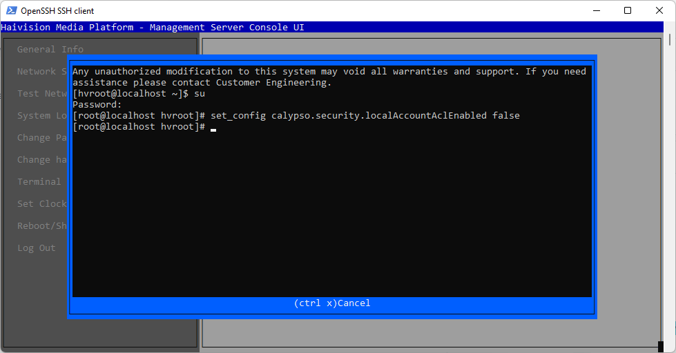 SSH Window