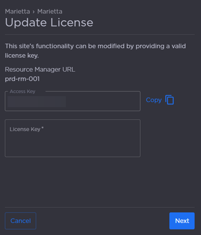 Update License Key Field