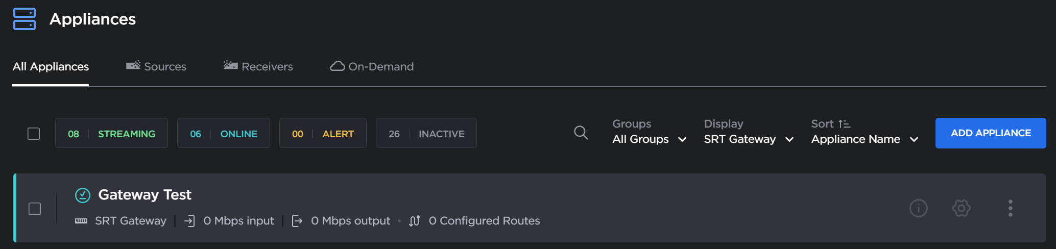 SRT Gateway in Hub 360