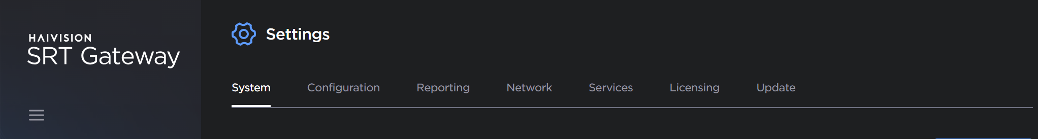 Settings Tabs