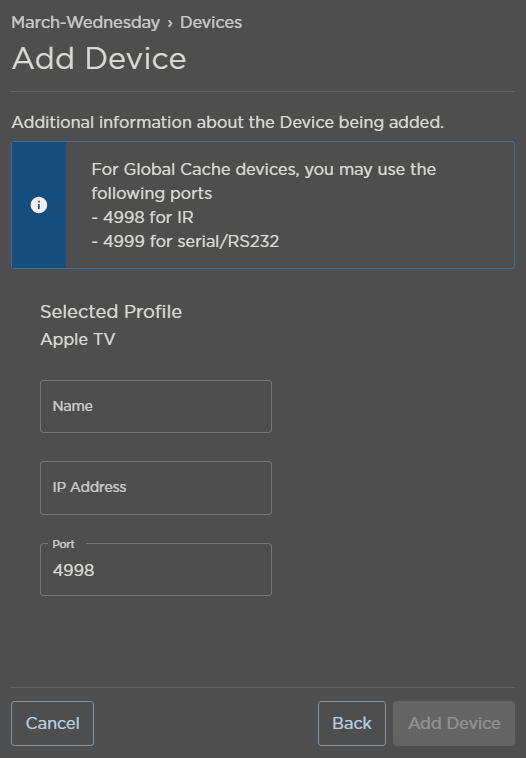 New Device Additional Info Fields