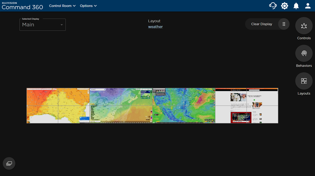 Display with Live View Applied