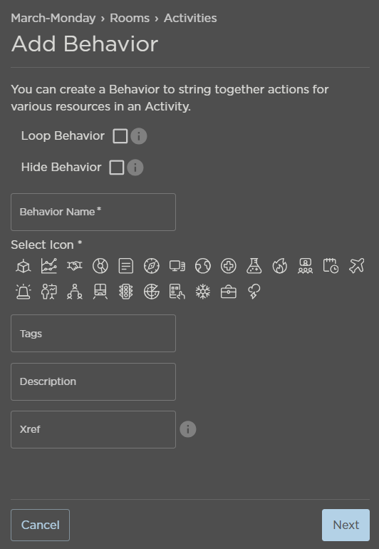 Add Behavior Fields