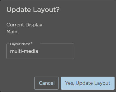 Update Layout Window