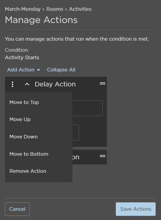 Action Options