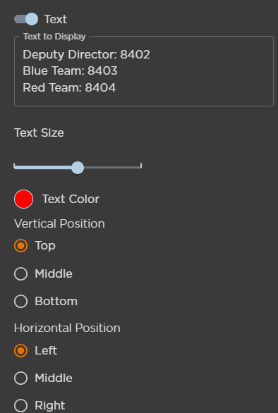 Text Options