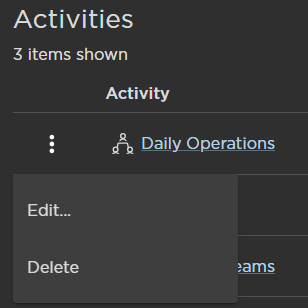 Activity Options