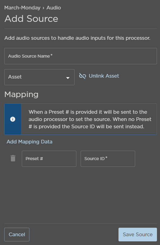 Add Source Options
