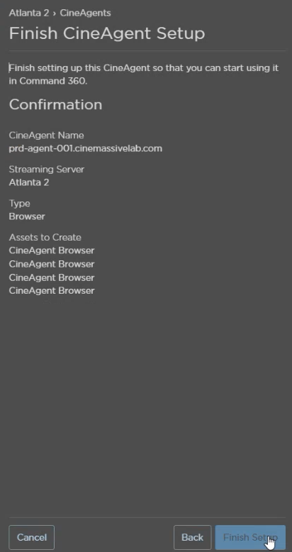 CineAgent Browser Setup Confirmation