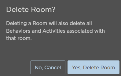 Delete Room Confirmation Prompt