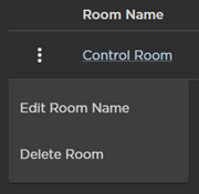 Room Options Menu