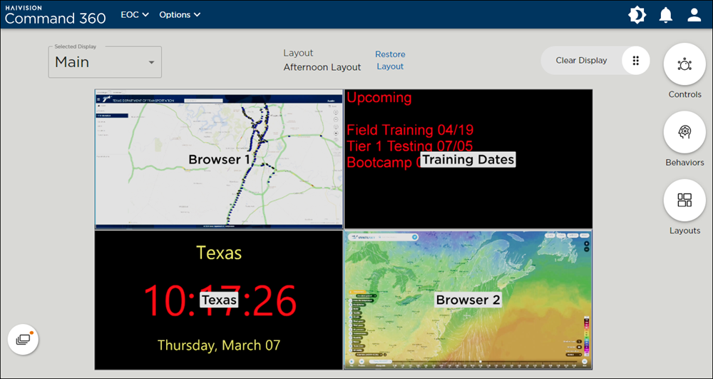 Activity Interface with Augmented Live View Applied