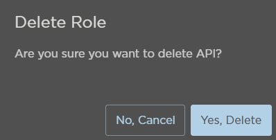 Delete Integration Profile Confirmation Prompt
