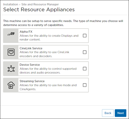 Resource Appliances Selection