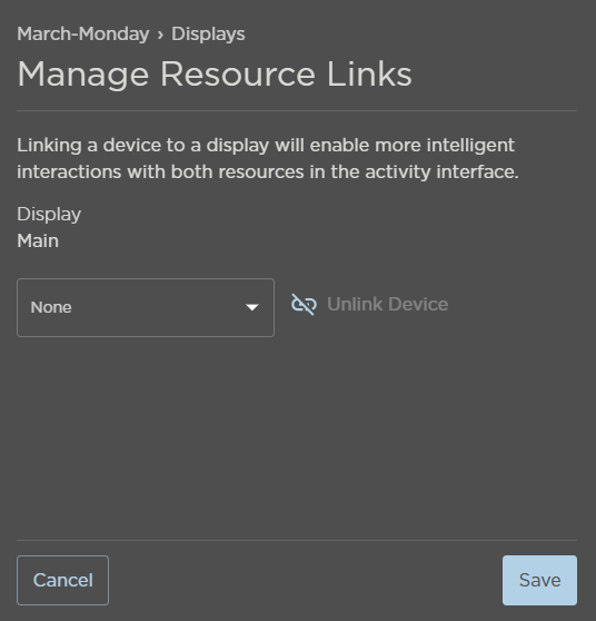 Display Resource Link