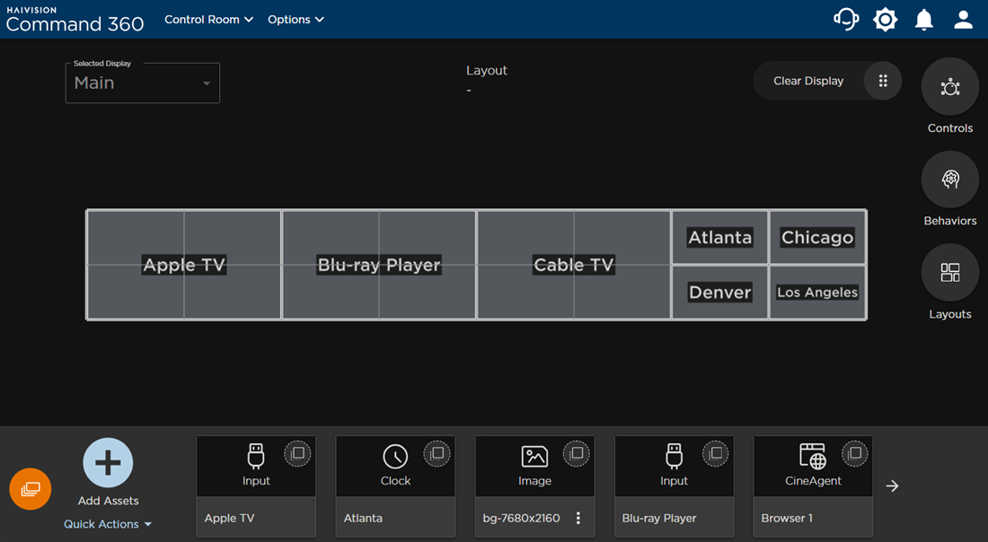 Example Asset Tray