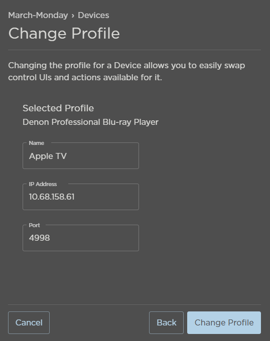 Change Profile Fields