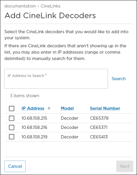 Add CineLink Decoder