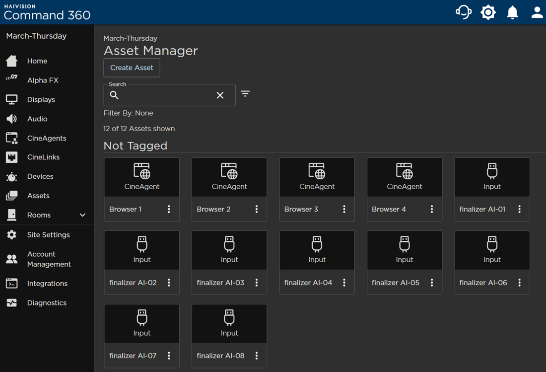 Asset Manager Page
