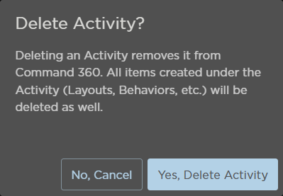 Delete Activity Confirmation Prompt