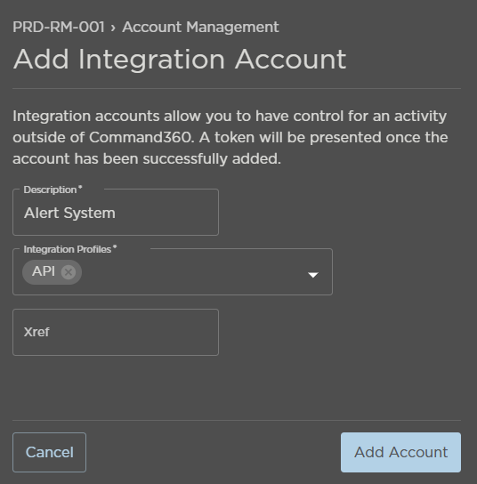 Integration Account Description and Role Fields